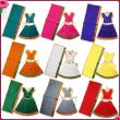 Nine Colors Set of 9 Navaratri Devi Poshak Dress for Idol, Statues - 12 inches