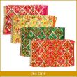 Dupatta Chunri for Navratrri, Ganpati, Diwali Festival Decoration 18x38 - set of 4