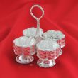 Haldi Kumkum container with 4 cups in german silver