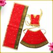 Choli Lehenga Patka for Devi Goddess in Red Color