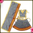 Navratri Idol Devi Poshak Dress in Pure Grey Color - 7 inches