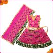 Lehenga choli patka dupatta for Devi Poshak Dress - 7 inches