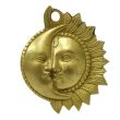 Surya Chandra Mukhi Wall Hanging in Brass