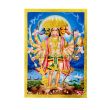 Panchmukhi Hanuman Golden Frame