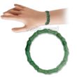 Green Agate Bracelet Damroo Shape Beads