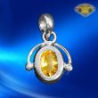 Yellow Topaz Locket in Sterling Silver