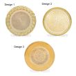 Designer Puja Plate in Brass 10 inches - Set of 3