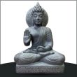 Blessing Buddha Exotic Indian Crafted Green Stone Statue