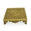 Antique Flower Design Pooja Chowki / Pedestal in Brass