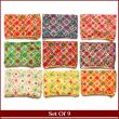 Table Cloth Chunri for Diety Idols Install in Home & Office 18x38 - set of 9