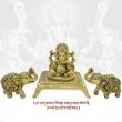 Gajaraj (Elephant) set with Lord Ganesha in Brass