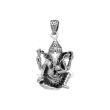 Lord Ganesh Seated  Pendant in Sterling Silver