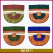 Set of 4 Colourful Dress Lehenga Patka Poshak Cloth for Devi Mata Decoration