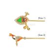 Meenakari Peacock Design Flute set of 2