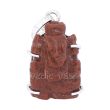 Red Jasper Lambodar Ganesha Sculpture Pendant in Pure Silver