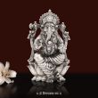 Riddhi Siddhi God Ganapati Idol/Murti in Pure Silver