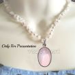 Rose Quartz Silver Locket