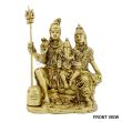 Lord Shiva Parvati Ganesha Statue in Fine Brass