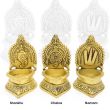 Diya of Shanku Chakra Namam in Brass - Set of 3