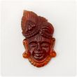 Shrinathji Head Face in Natural Gomedh Hessonite Gemstone - 40 carats