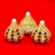 Modak for Lord Ganesh in Artifical Gemstones - Set of 3