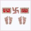 Shubh Laabh Swastik with Laxmi Charan for Door Entrance Decor