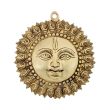 Lord Surya Dev (Sun) Hindu God Mukh Wall Hanging in Brass