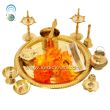 Vidya (Knowledge) Brass Puja Thali