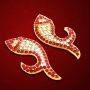 Diamond Studded Fish Earing (Bali) for Idol/Statues Decoration