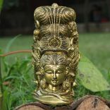 Tridev Trimurti supreme Gods with Devi shakti celestial Statue