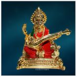 Saraswati mata in gold polish