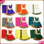 Handmade Navratri Devi Mata Poshak Dress for Decor - 7 inches