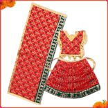 Lehenga Patka Choli Durga Devi Dress for Puja Festive Decor