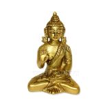 Buddha Blessed in Meditation Pose Brass Idol