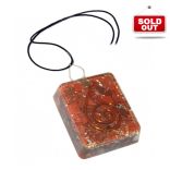 Red Jasper Orgone Rectangle Pendant