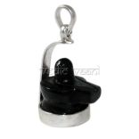 Shivling Locket in Black Agate Gemstone