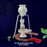 Shivlingam Abhishek Set with Lingam, Tripod, Snake and Kalash in Pure Silver