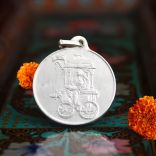 Dhumavati Devi Yantra Locket in Pure Silver