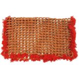 Rudraksha Mat with Red Woolen border