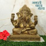 Dagadusheth Ganpati Bappa Fine Idol in Brass