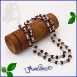 Panchmukhi Rudraksha 54+1 Beads Japa Roasries in Damru Shape Caps