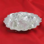 Haldi Kumkum container with plate in german silver Design I