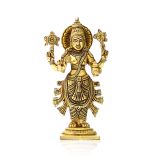 Sri Dhanvantari Brass Idol, God of Ayurveda