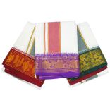 Dhoti (Veshti) and Angavastram with Auspicious Border