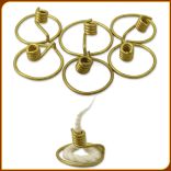 Diya Kadi Niranjan Watti Wick Springs Holder for Deepam Puja Temple