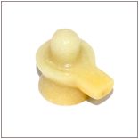 Yellow Shivling in Ivory Jade - 90 gms