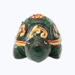 Kacchapam Vishnu Turtle (Kurma) Tortoise in Green Jade 91 Gm