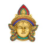 Kali Devi Mata Face in Brass with Color Beads