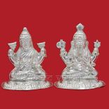 Lakshmi Ganesh Statue in Pure Silver