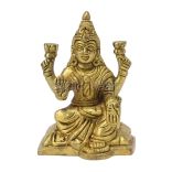 Goddess Lakshmi Sculpture in Brass